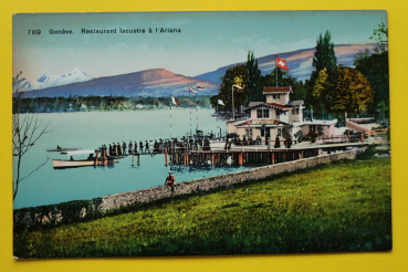 Ansichtskarte AK Genf / Restaurant Ariana / 1905-1915 / Anlegestelle – Gebäude – Architektur